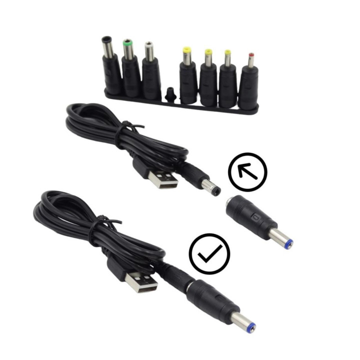 USB DC Ladekabel Adapter Set 1340 | LORBIS