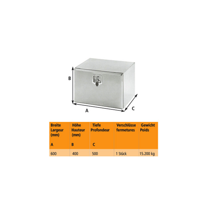 Werkzeugkasten Inox Matt V3520 | LORBIS