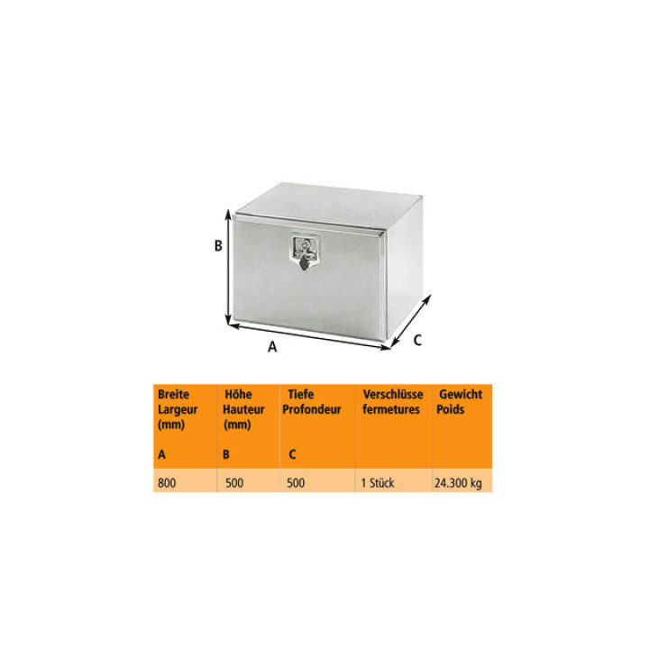 Werkzeugkasten Inox Matt V3525 | LORBIS