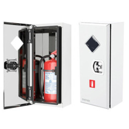 Feuerlöscherkasten Inox Poliert | LORBIS