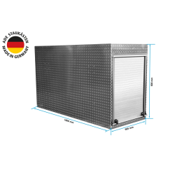 ADE Hinterfahrerhauskasten aus Aluminium Riffelblech 600 x 600 x 1800