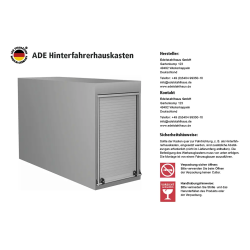 ADE Hinterfahrerhauskasten aus Aluminium Riffelblech 600 x 600 x 1800