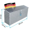 ADE Seitenkasten Alu Riffelblech 800 x 220 x 400 mm, Staukasten, Staubox