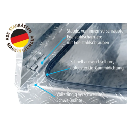 ADE Seitenkasten Alu Riffelblech 1000 x 220 x 400 mm, Staukasten, Staubox