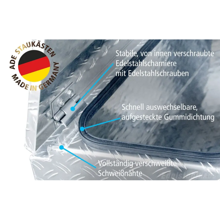 ADE Seitenkasten Alu Riffelblech 1000 x 220 x 400… | LORBIS