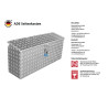 ADE Seitenkasten Alu Riffelblech 1000 x 220 x 400 mm, Staukasten, Staubox