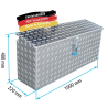 ADE Seitenkasten Alu Riffelblech 1000 x 220 x 400 mm, Staukasten, Staubox