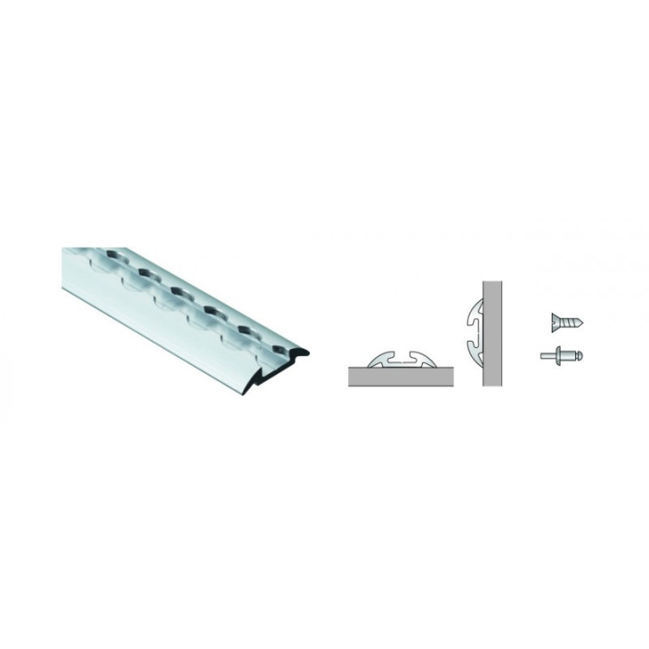 Airline-Schiene Standard, halbrund