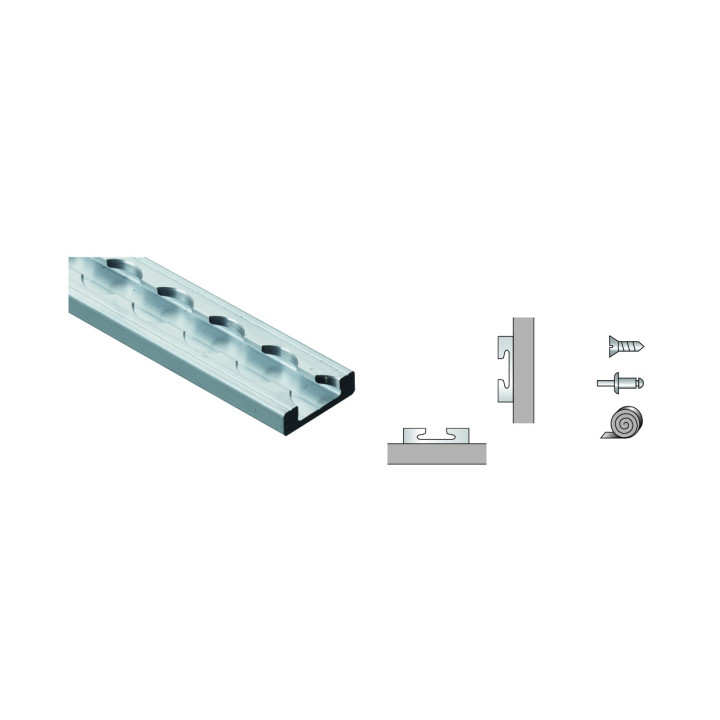 Airlineschiene light, eckig